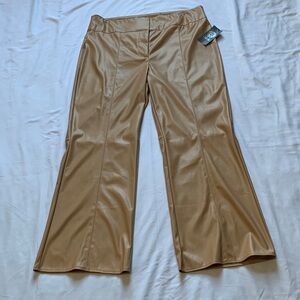 Vince Camuto Camel Faux Leather Pants